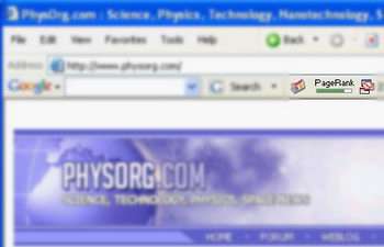 Google Page Rank -- PhysOrg.com
