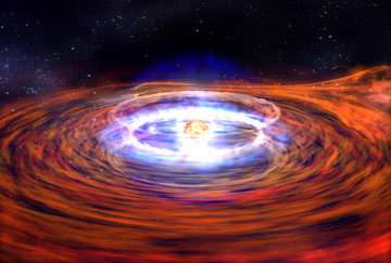 Animation of a neutron star X-ray burst