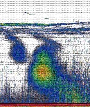 Acoustic image of a methane plume