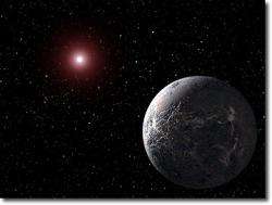 Artist's impression of an exoplanet.