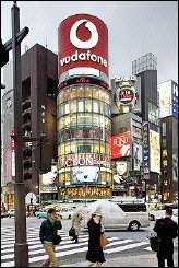 A Vodafone advertisement in Tokyo