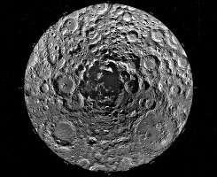 This undated photo shows the South Pole of the Moon
