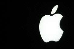Picture shows the logo of US Apple computer group