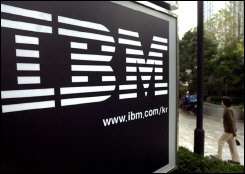 An IBM logo in Seoul