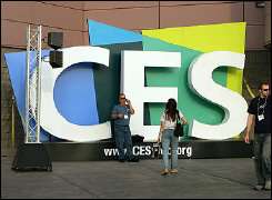 Consumer Electronics Show sign in Las Vegas