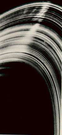 Voyager 2 image of Saturn ring spokes. Image courtesy NASA/JPL.