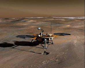 Phoenix Lander heading to Mars in 2007.