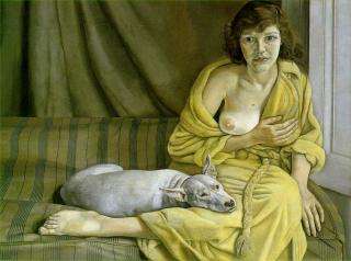 Girl with a white dog