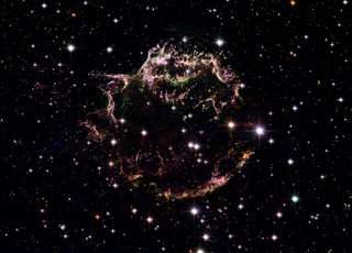 Cassiopeia A - The colourful aftermath of a violent stellar death