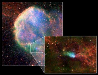 The case of the neutron star with a wayward wake