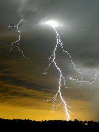 Lightning, photographed by William Biscorner of Memphis, Michigan.