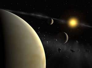 Planetary System Around HD 69830 (Artist's Impression)