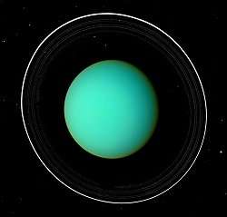 Voyager 2 took this picture of Uranus in 1986.