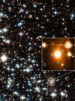 Astronomers find the most distant star clusters hidden behind a nearby cluster