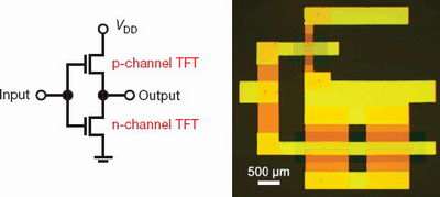Scientists construct complementary circuits from organic materials