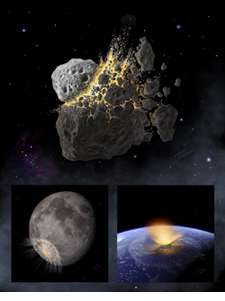 Breakup event in the main asteroid belt likely caused dinosaur extinction 65 million years ago