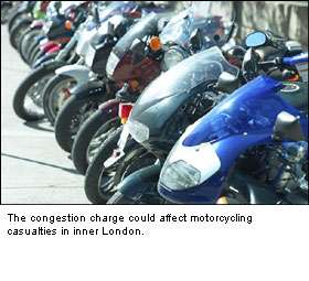 Congestion Charge: potentially unsafe for motorcyclists, claim researchers