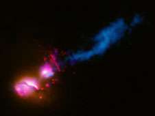 'Death Star' Galaxy Black Hole Fires at Neighboring Galaxy