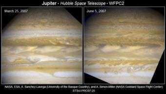 Hubble Catches Jupiter Changing Its Stripes