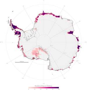 NASA researchers find snowmelt in Antarctica creeping inland