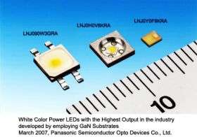 Panasonic develops White Color Power LEDs by employing GaN Substrates