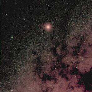 Rosetta’s view of Mars and the Milky Way