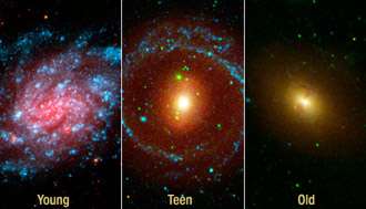 Watching Galaxies Grow Old Gracefully