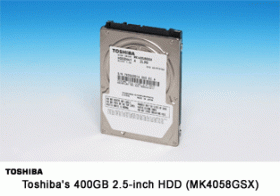 Toshiba Launches 400GB 2.5-inch HDD Introduces New Line-up of 7,200rpm Drives