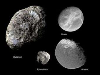 Cassini finds mingling moons may share a dark past