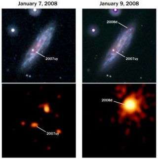 Swift satellite catches first 'normal' supernova in the act of exploding