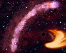 Black hole sheds light on a galaxy