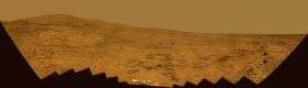 Mars Rover Opportunity Climbing out of Victoria Crater