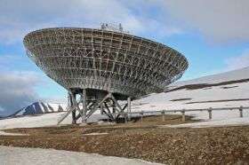 One of the EISCAT radars in Svalbard