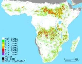 Scorched Earth millenium map shows 'fire scars'