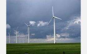 Wind farms like this one near Lamar, Colo....