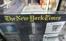 A New York Times paper rack is seen in 2008 in New York