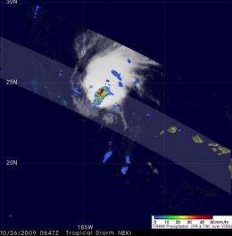 NASA gets a 3-D look at Neki becoming extra-tropical
