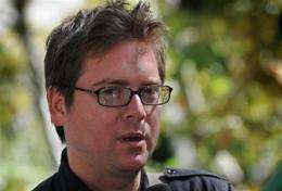 Twitter co-founder Biz Stone is interviewed during the Twitter Conference LA in Los Angeles on September 2009.