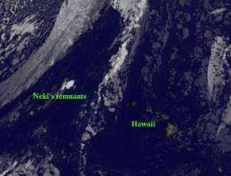 Tropical Depression Neki nulled by cool waters and wind shear