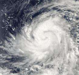 NASA satellite tracking Typhoon Lupit on a march toward the northern Philippines