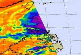 NASA satellites see Typhoon Lupit now bringing more rains to soggy Philippines