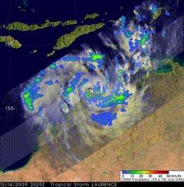 Tropical Cyclone Laurence menaces Northern Australia