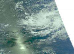 2 NASA satellites see Tropical Storm Neki form in the Central Pacific