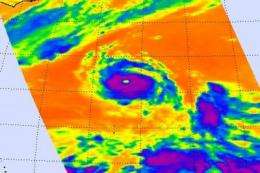 Satellite imagery shows Typhoon Vamco has a huge 45-mile wide eye
