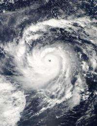 NASA's Aqua satellite sees Nida explode into a category 5 Super typhoon