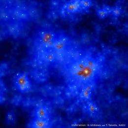 Star-Forming Backbone of a Massive Structure in the Early Universe Photographed