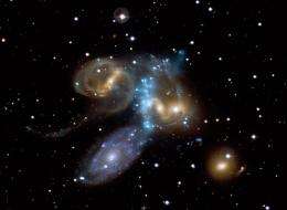 A Galaxy Collision in Action