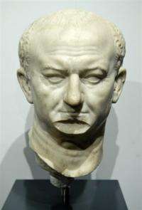 A marble bust of Roman Emperor Vespasian