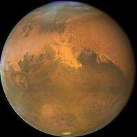 A view of Mars from the Hubble Space Telescope