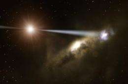 Black hole caught zapping galaxy into existence?